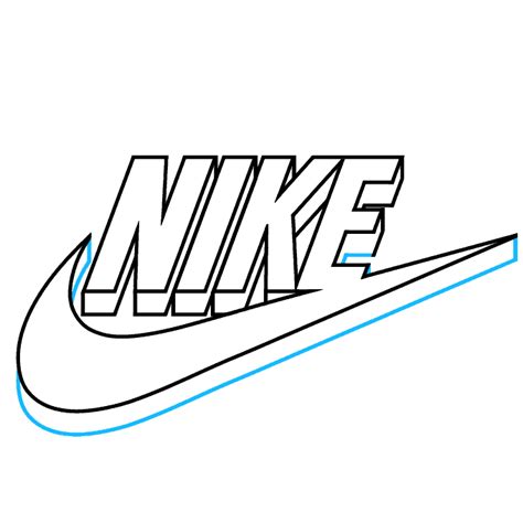 nike tekening|Nike logo drawing instructions.